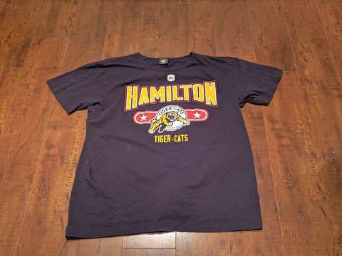 CFL Hamilton Tiger-Cats T Shirt Black Mens XL Cover