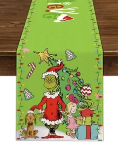 Corredor de Mesa Grinchmas Whoville Navidad Invierno Vacaciones Creer Fiesta Temática - Imagen 1 de 5