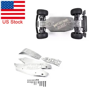 US- Stainless Steel Chassis Armor Skid Plate Kitfor ARRMA 1/8 MOJAVE 4S RC Parts - Picture 1 of 7