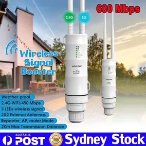 600Mbps High Power Outdoor Wireless WiFi Extender 2.4/5G Router Repeater Booster - Picture 1 of 12