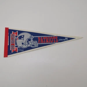 NFL New England Patriots Pennant Felt Flag Trench MFG. Blue Red - Picture 1 of 6