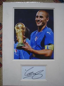 FABIO CANNAVARO PHOTO AND AUTOGRAPH - Picture 1 of 2