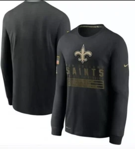 Men’s Nike Long Sleeve Shirt Salute to Service New Orleans Saints Football NEW - Picture 1 of 6
