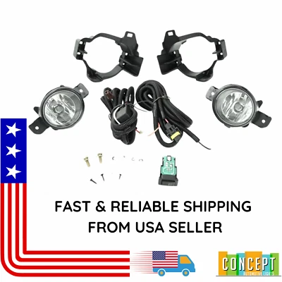 For 2010 2011 2012 Nissan Altima Fog Lights Lamp and Assembly Set L&R Side - Image 1 of 4