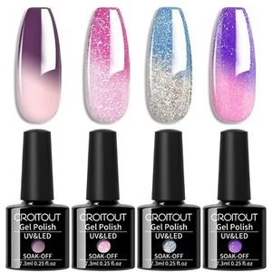 UV Farbwechsel Gel Nagellack Set - Thermo Gellack Kit Mehrfarbig Ablösbarer N... - Bild 1 von 6
