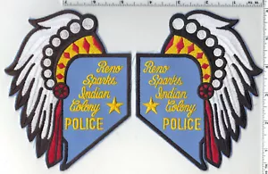 Reno Sparks Indian Colony Police (Nevada) Left & Right Shoulder Patch set - Picture 1 of 1