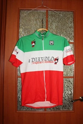 Vintage Santini Diavolo Italy Team Cycling jersey shirt - size L - Image 1 of 4