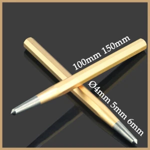 Heavy Duty Chisel Bits Round Centre Punch Drill Metal Wood Plastic 4mm 5mm 6mm - Picture 1 of 9