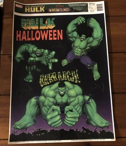 DE COLECCIÓN MARVEL El Increíble HULK Halloween Ventana Adhesivos (7) Decoraciones Reutilizables - Imagen 1 de 8