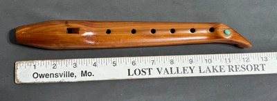 Flauta de 12" firmada por Darrell Bedoni Navajo cedro tallado a mano Love Medicine Foto 1 de 4