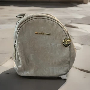 Steve Madden Womens Tan Leather Adjustable Strap Backpack W/ Card Holder - Picture 1 of 5