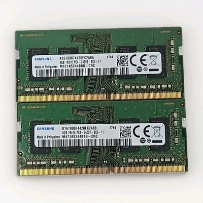 SAMSUNG 8GB (4GB x 2) 1Rx16 PC4-2400T M471A5244BB0-CRC SO-DIMM LAPTOP MEMORY  - Image 1 of 3