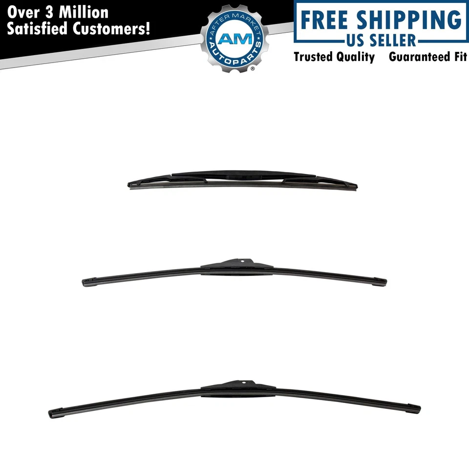 Juego de 3 escobillas limpiaparabrisas delanteras y traseras Trico Tech & Exact Fit Foto 1 de 4