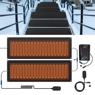 Alfombrillas de fusión de nieve térmicas H&ZT entrada al aire libre alfombrilla de fusión de nieve cable de alimentación de 10 pies Foto 1 de 4