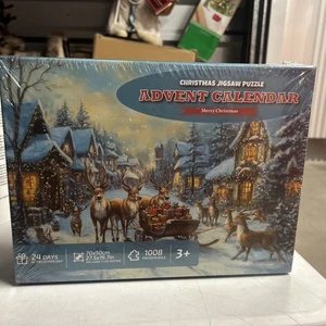 Calendario dell’Avvento, Puzzle Buon Natale - Nuovo Con Scatola 1008 Pz Sigillati - Foto 1 di 5
