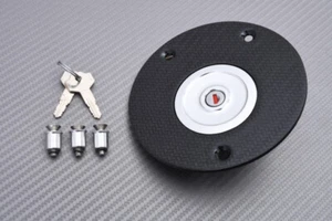 TWM Carbon and Alu Fuel Tank Gas Cap + keys Honda VFR 750 R 1986-1993 - Picture 1 of 3