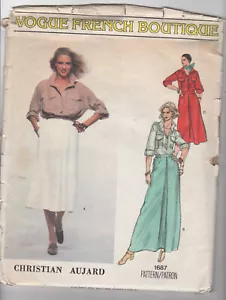 VOGUE pattern 1687 BLOUSE SKIRT Size 10 UNCUT Chrisian Aujard - Picture 1 of 2