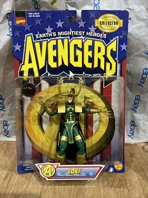 Loki Marvel Comics - Toy Biz Avengers 7 inch 1997 Action Figure NIB - Image 1 of 2