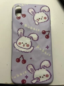 For iPhone XR Girl's Cute Purple Rabbit Case Cover - Photo 1 sur 1