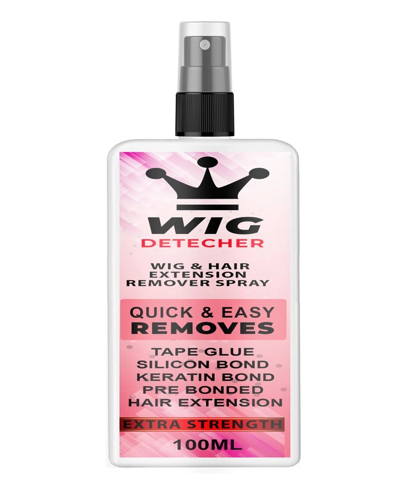 WIG DETECHER Hair Extension Lace Remover WEGI Tape Glue Bond Adhesive Remover Spray 100ML *UK