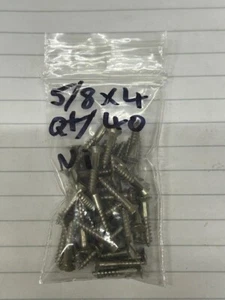 slotted csk steel wood screws nickel 5/8 x 4 pk 40 - Picture 1 of 1