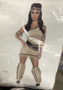 Fawn " Indian maiden " Mini Dress by Underwraps Women's Costume Small - Picture 1 of 1