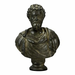 Marcus Aurelius Roman Emperor Bust – Stoic Philosopher Moldano Plaster Sculpture - Picture 1 of 10