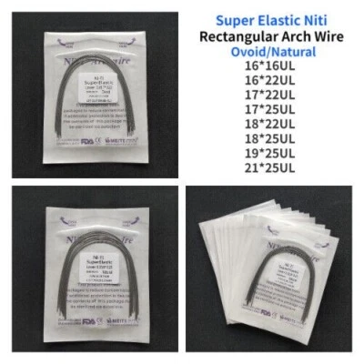 10Bags Dental Ortho Niti Super Elastic Ovoid/Natural Rectangular/Round Arch Wire - Image 1 of 4