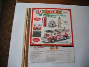 CODE 3 SAMMLERSTÜCKE 1999 WEIHNACHTSAUSGABE #2 LUVERNE PUMPER WERBEBLATT - Bild 1 von 3