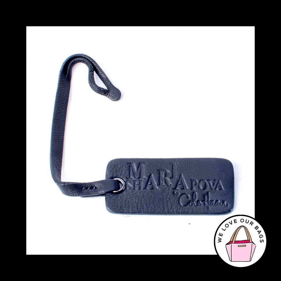 COLE HAAN CORREA DE CUERO NEGRA CON LAZO Llavero Bolso Dije Llavero Etiqueta Colgante Foto 1 de 1