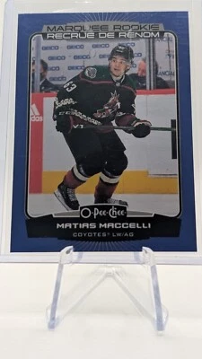 2022-23 O-PEE-CHEE MATIAS MACCELLI BLUE BORDER ROOKIE #555 ARIZONA COYOTES - Image 1 of 3