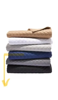 Hudson Park Doble Diamante Doble Acolchado Cobertor, Azul Marino-Nuevo Foto 1 de 3