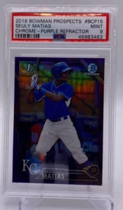 2016 BOWMAN CHROME SEULY MATIAS 14/250 PSA 9 PURPLE REFRACTOR KANSAS CITY ROYALS - Picture 1 of 2