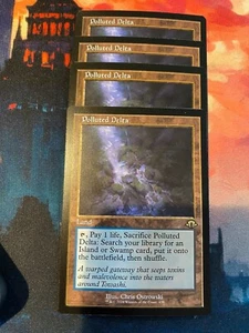 MTG Modern Horizons 3 Polluted Delta Retro Frame x 4 - Picture 1 of 1