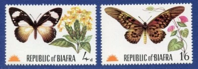 MARIPOSAS Y FLORES BIAFRA (F1115) Foto 1 de 2
