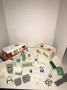 Vintage 70’s 1974 Playmobil Geobra Field Hospital Set W/ Ambulance - Picture 1 of 8