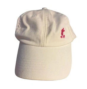 White & Pink Embroidered Mickey Mouse Adjustable  Cotton Hat - Walt Disney World - Picture 1 of 9