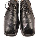 Chaussures habillées vintage slick exotica alligator noir exotique pour hommes taille 11M Oxfords