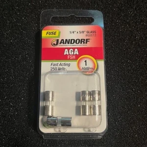 Jandorf AGA FSH Fast Acting Glass Fuse 32-250v 1/4" x 5/8" (4 Pack) Choose Value - Picture 1 of 12