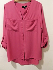 WASSIMO Woman's Hot Pink 3/4- long sleeve shirt-Size M- New-w/o tags- REDUCED - Picture 1 of 5