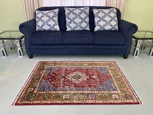 Hand Knotted Afghan Chobi Wool Fine Rug Handmade Floor Quality Rug 150 X 108 Cm - Picture 1 of 7