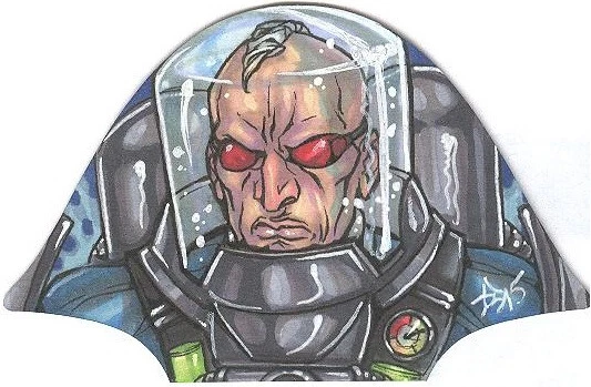 2015 Super-Villains Hall Of Doom Die-Cut Sketch Card Mr. Freeze Amber N. Shelton - Image 1 of 1