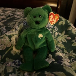 Ty Beanie Baby Erin The Bear 1997 Retired Plush Toy - Errors Rare Mint Condition - Picture 1 of 6