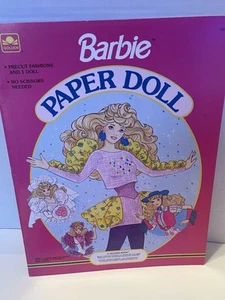 Libro bambola di carta Barbie vintage 1990 oro mai usato SPEDIZIONE GRATUITA - Foto 1 di 8