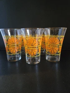 Vasos vintage Libby’s Orange Slice. Juego de 5. Años 70 - Imagen 1 de 7