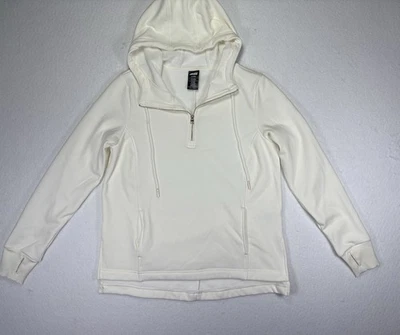 Sudadera con capucha suave para mujer Athletic Works blanco roto/marfil grande (12-14) Foto 1 de 4