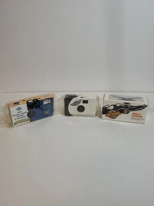 Harley Davidson Ciclos 35 mm Cámaras Lote De 3 Coleccionables Regalo Stocking Stuffer - Imagen 1 de 8