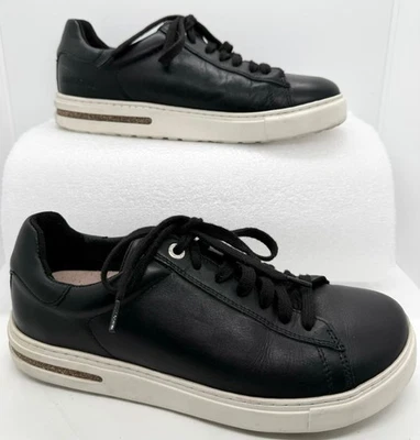 BIRKENSTOCK Bend Low EU 38 / US 7.5 Black Leather Sneakers Womens - Image 1 of 4