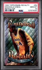 1998 Topps Shaquille O'Neal Roundball Royalty Refractor PSA 10 #89 Lakers - Bild 1 von 2