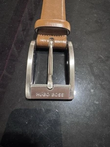 Cintura Hugo Boss marrone cognac 100% pelle di mucca taglia 90 34 fatta a mano in ITALIA - Foto 1 di 10